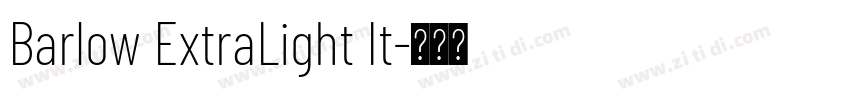 Barlow ExtraLight It字体转换